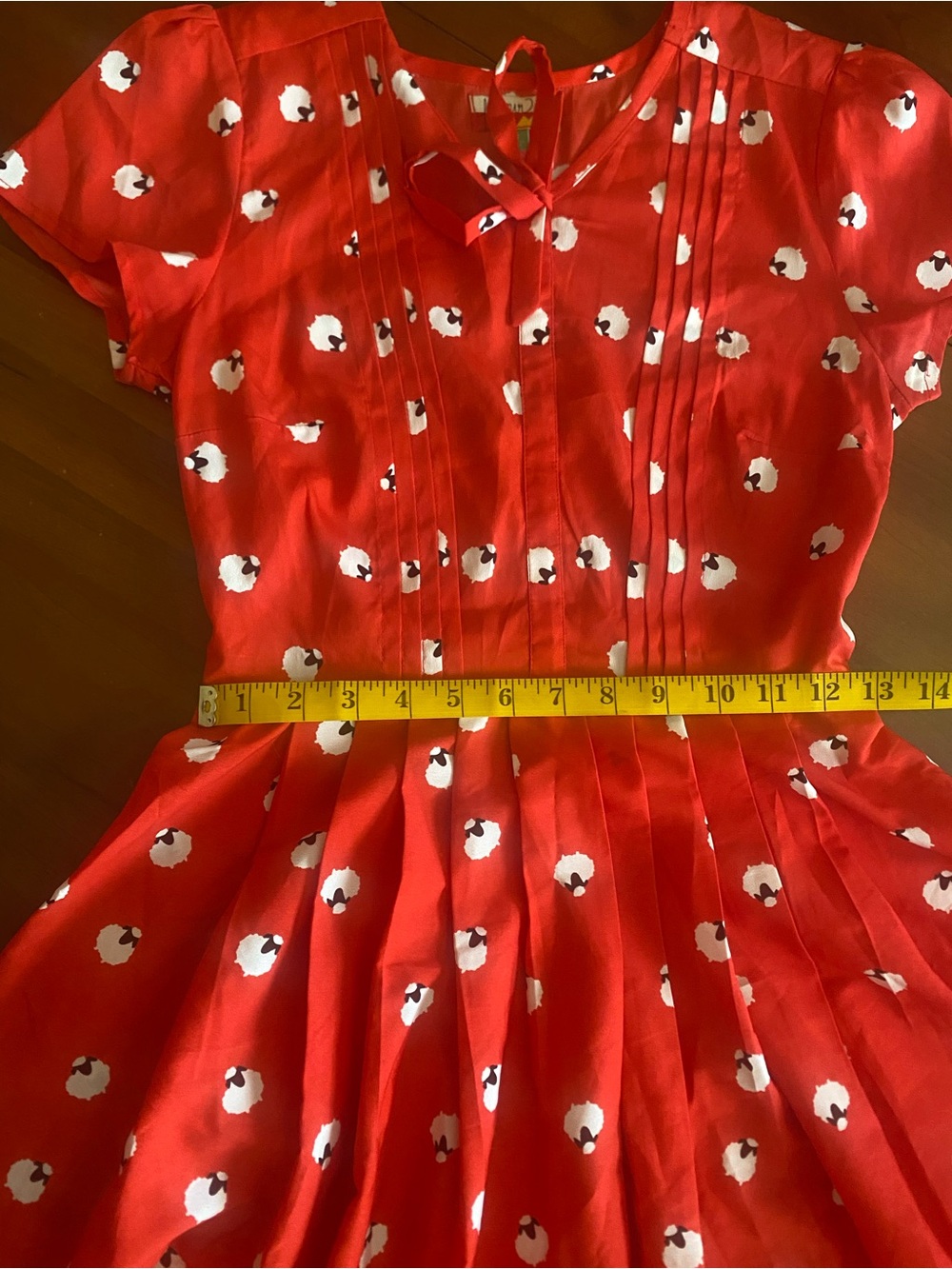 ModCloth Red sheep Printed Mini Dress - Picture 10 of 11